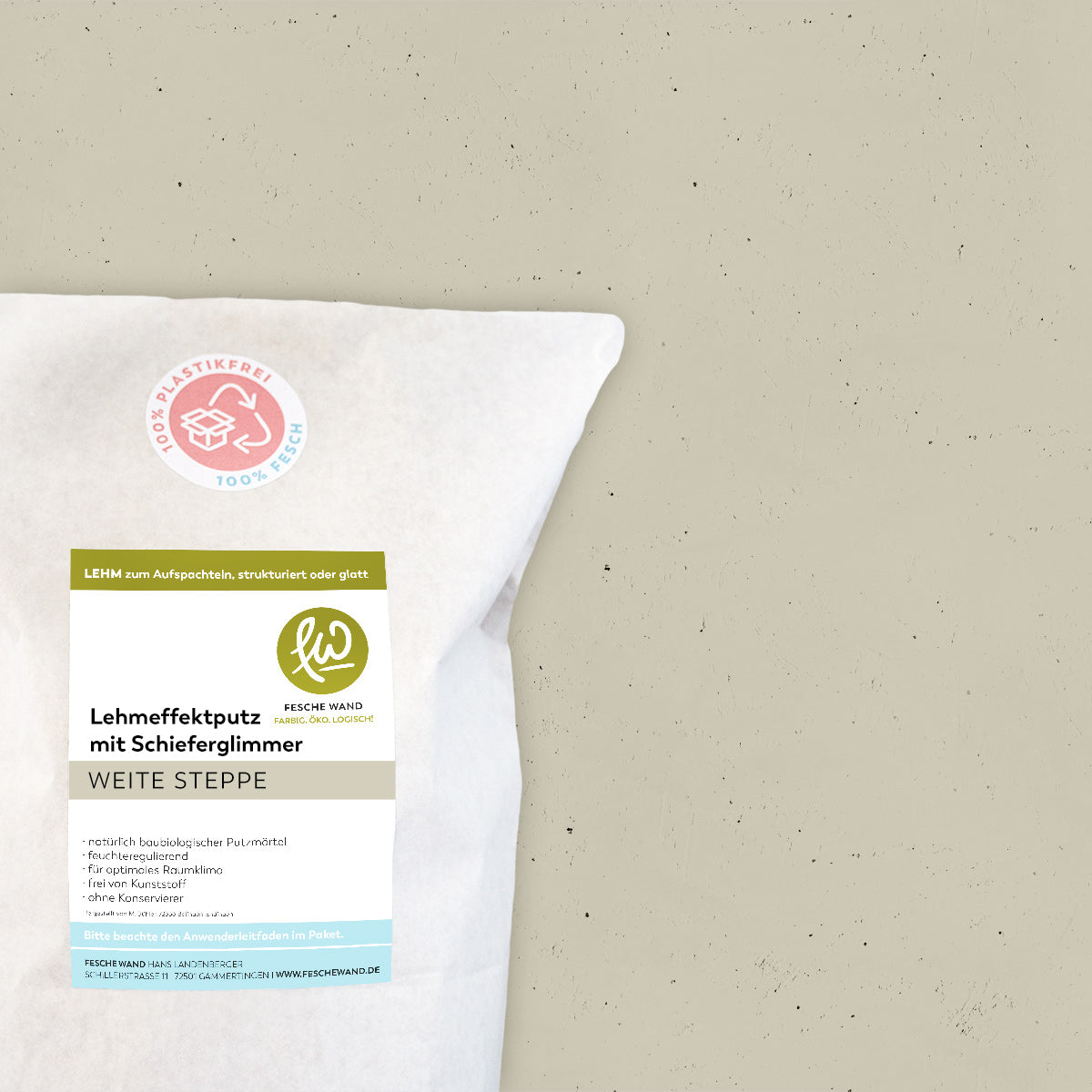 Lehmeffektputz mit Schieferglimmer
