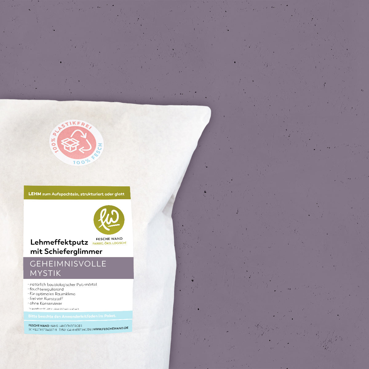 Lehmeffektputz mit Schieferglimmer