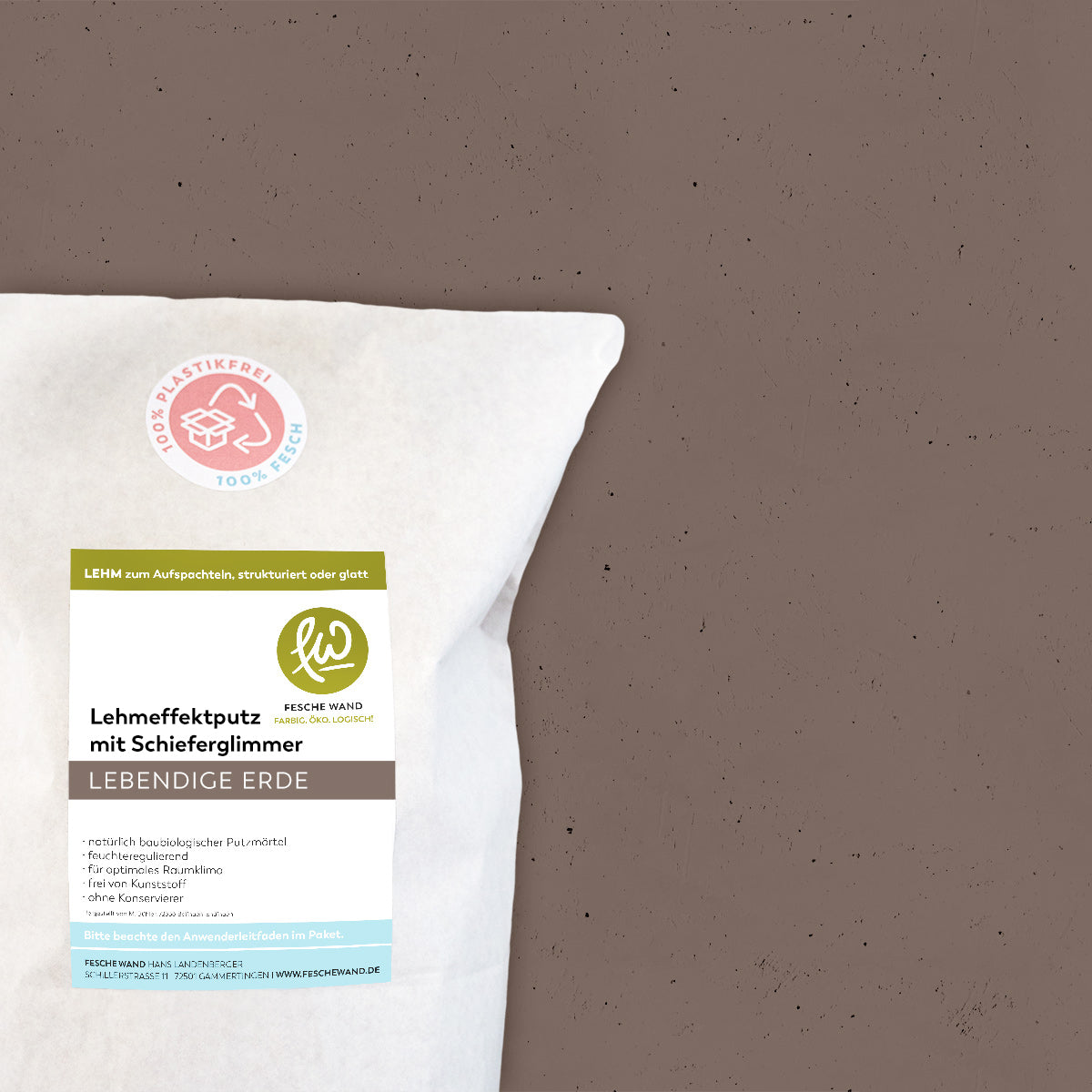 Lehmeffektputz mit Schieferglimmer