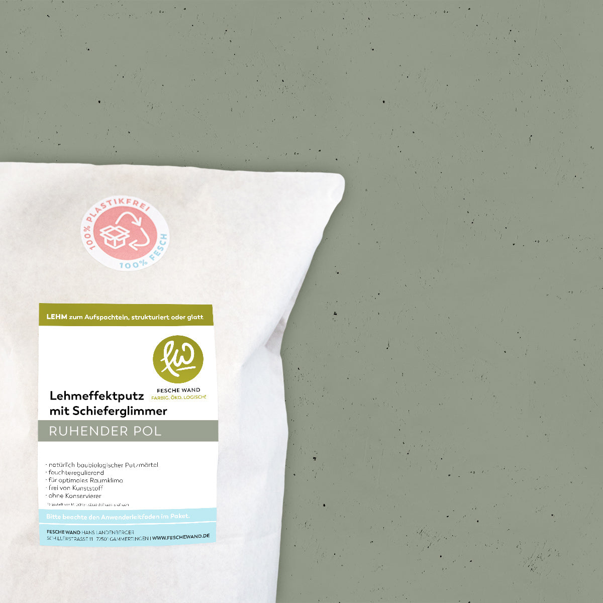 Lehmeffektputz mit Schieferglimmer